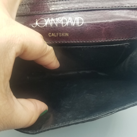 Vintage Gold Chain Joan & David Calfskin Patent Crossbody Bag - Picture 8 of 9